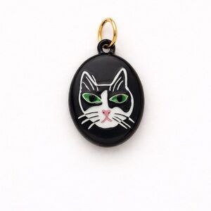 Cat Face Charm | Oval Design | Charm Onl